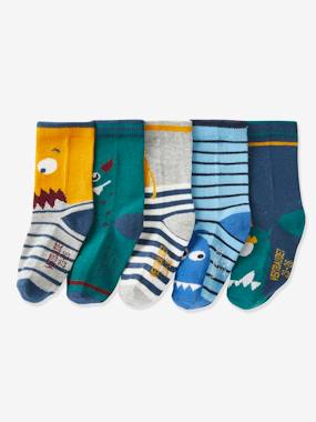 Pack of 5 Pairs of Monster Socks