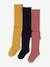 Pack of 3 Pairs of Oeko-Tex® Tights for Girls BLUE DARK TWO COLOR/MULTICOL+Grey+Light Pink+Light Yellow+PINK BRIGHT 2 COLOR/MULTICOL 