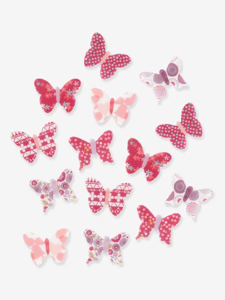 Pack of 14 Butterfly Decorations Pink / print 