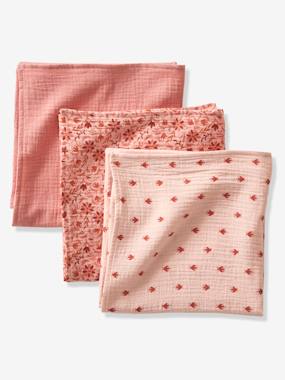 Pack of 3 Muslin Squares in Cotton Gauze by BEBE BOHEME