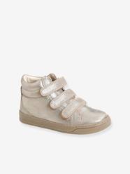 Shoes-High Top Trainers in Iridescent Leather, for Girls, Designed for Autonomy