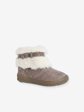 Furry Leather Boots