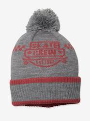 Boys-Accessories-Winter Hats, Scarves & Gloves-"Skate" Beanie with Pompom for Boys, Oeko Tex®