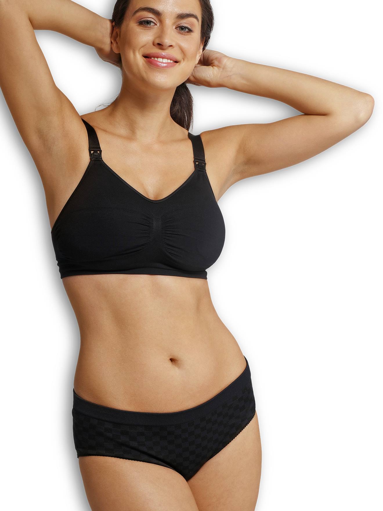 Crossover Maternity & Nursing Special Bra by CARRIWELL - black, Maternity