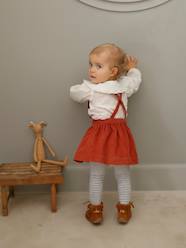 Baby-Dresses & Skirts-Blouse in Plumetis & Corduroy Skirt Outfit for Babies