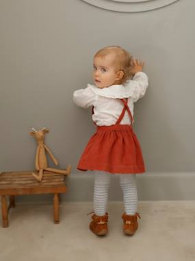 Blouse in Plumetis Corduroy Skirt Outfit