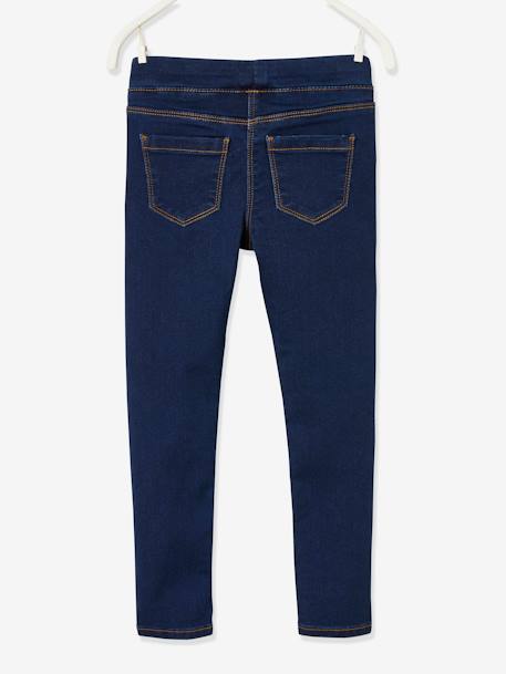 Treggings in Waterless Denim, for Girls Dark Blue 