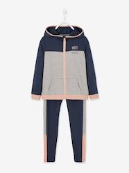 Girls-Cardigans, Jumpers & Sweatshirts-Sweatshirts & Hoodies-Sports Combo in Techno Fabric, for Girls