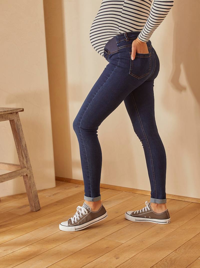 Skinny Leg Maternity Jeans dark blue, Maternity Vertbaudet