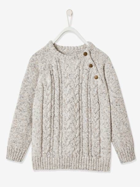 Cable Knit Jumper for Boys Camel 