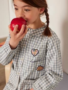 sweet vichy Smock with Iridescent Badges