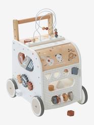 Toys-Push Walker Activity Cube with Brakes in FSC® Wood