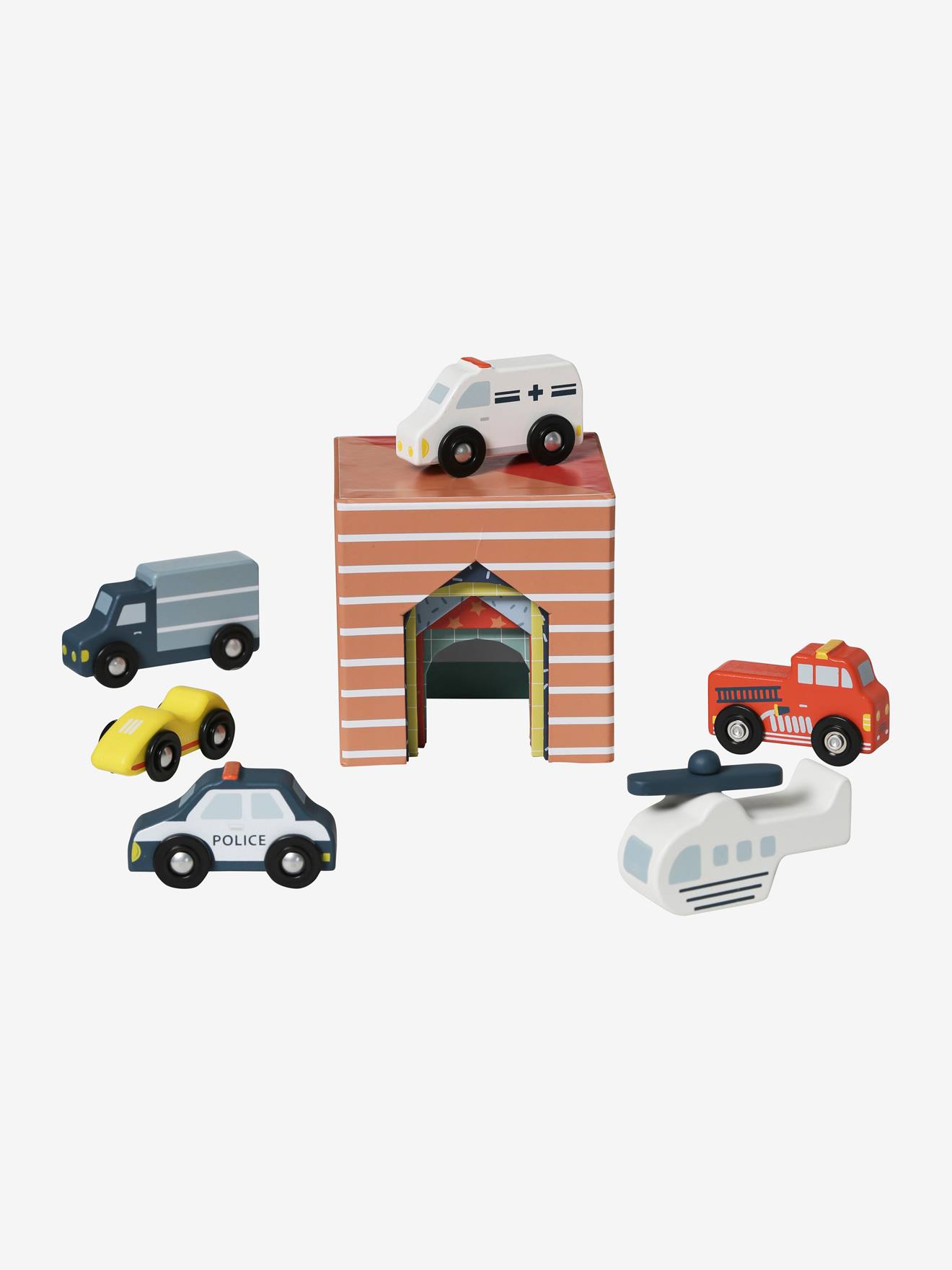 Cube Tower Small Cars multi Toys Vertbaudet