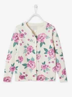 Cardigan with Floral Print