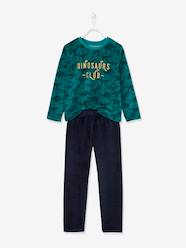 Boys-Nightwear-Long Velour Pyjamas for Boys, Dino, Oeko-Tex®