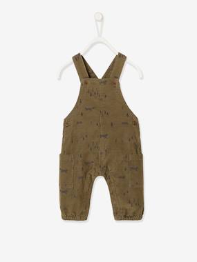 Dungarees in Printed Velour