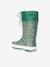 Printed Wellies with Padded Collar for Girls Green/Print 