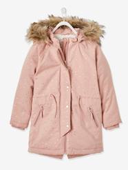 Girls-Coats & Jackets-Coats & Parkas-Hooded Parka with Iridescent Dots, Recycled Polyester Padding, for Girls