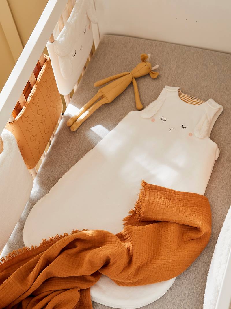 Sleeveless Baby Sleep Bag, Little Lamb white, Bedding & Decor