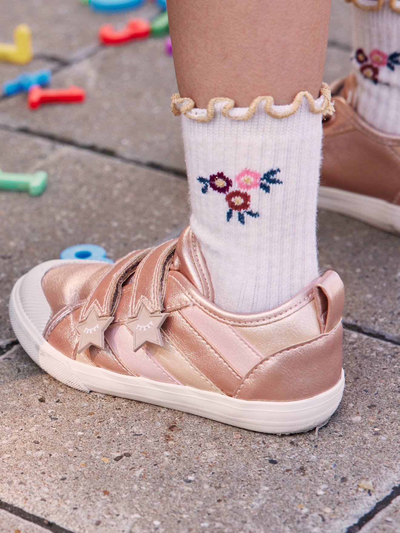 Trainers with Touch Fasteners for Girls