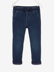 Boys-Straight Leg Jeans, Pull-On Cut, Lined, for Boys