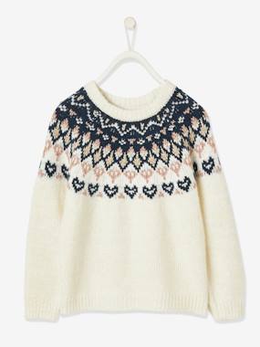 Jacquard Knit Jumper with Iridescent Motifs