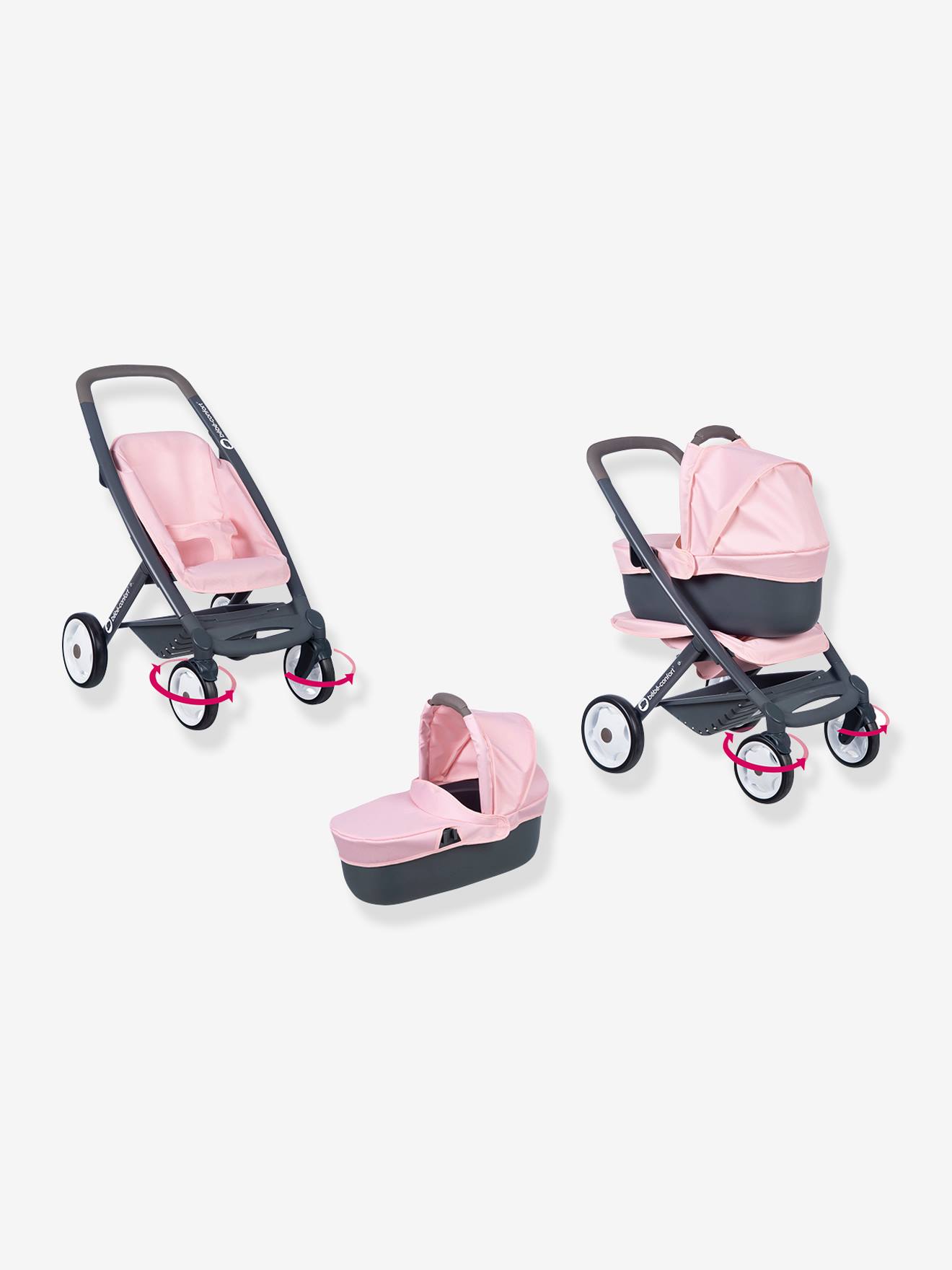 Bebe Confort Pushchair Pram By Smoby Pink Light Solid With Design Toys Vertbaudet