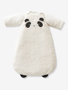 Image of Baby Sleep Bag with Removable Sleeves in Sherpa, Panda, Oeko-Tex® white
