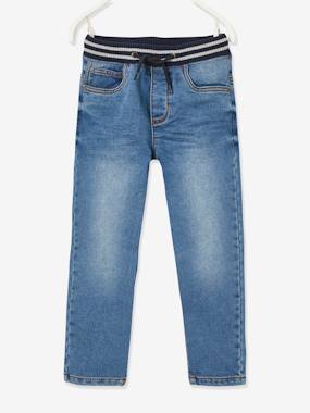 Trousers in Denim-Effect Fleece Warm Interior denim