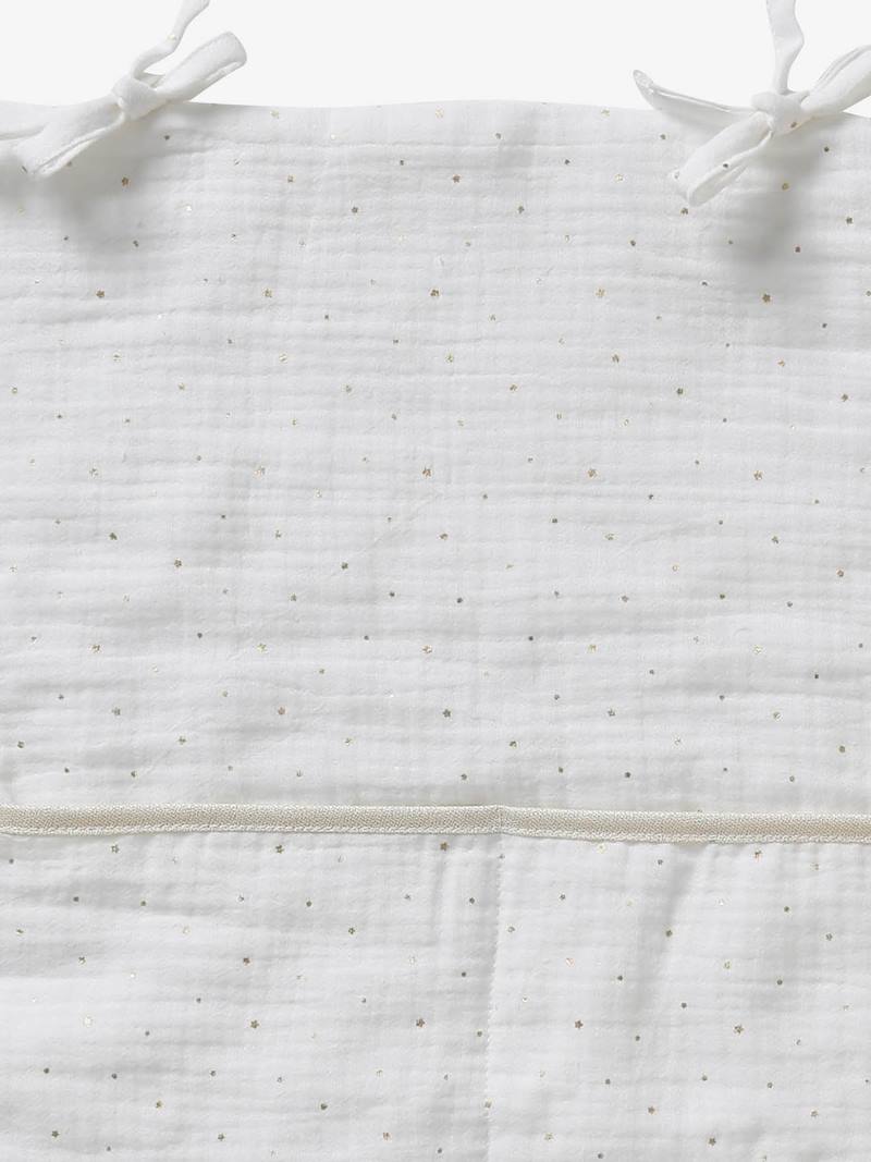 Changing Table Organiser in Cotton Gauze white/print, Nursery