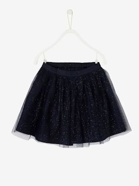 Reversible Occasionwear Skirt with Sequins Iridescent Dots