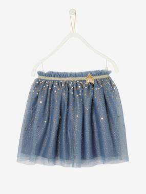 Tulle Occasionwear Skirt Sprinkled with Sequins Glitter