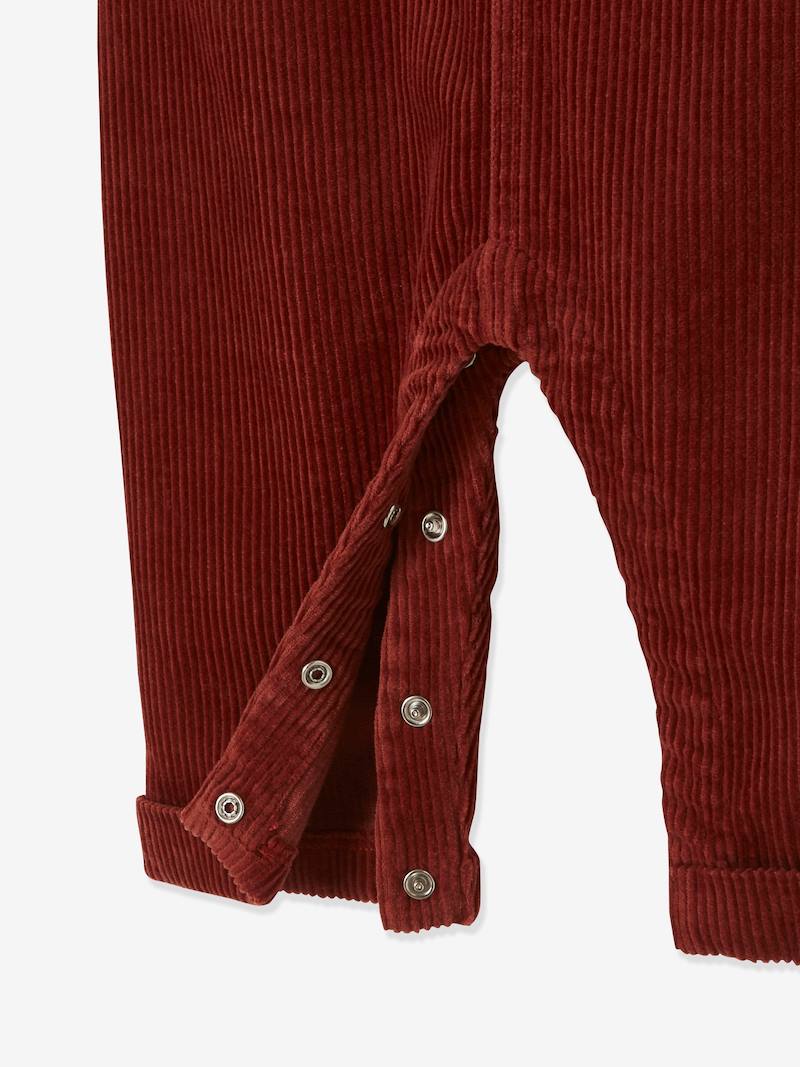 Corduroy Dungarees for Baby Boys red, Baby Vertbaudet