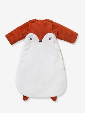 Image of Baby Sleep Bag with Removable Sleeves in Microfibre, Squirrel, Oeko-Tex® white