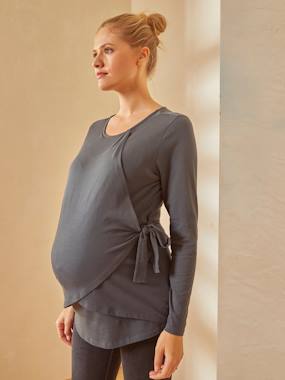 Top with Crossover Panels Maternity Nursing Special dark