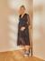 Long Frilly Dress, Maternity & Nursing Special Black 