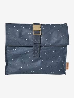 Lunch Box in Coated Cotton dark print