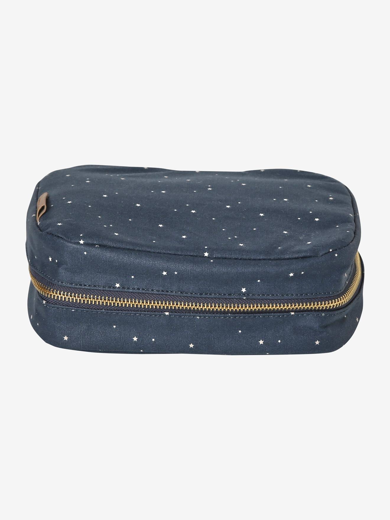 Snack Box in Coated Cotton dark print