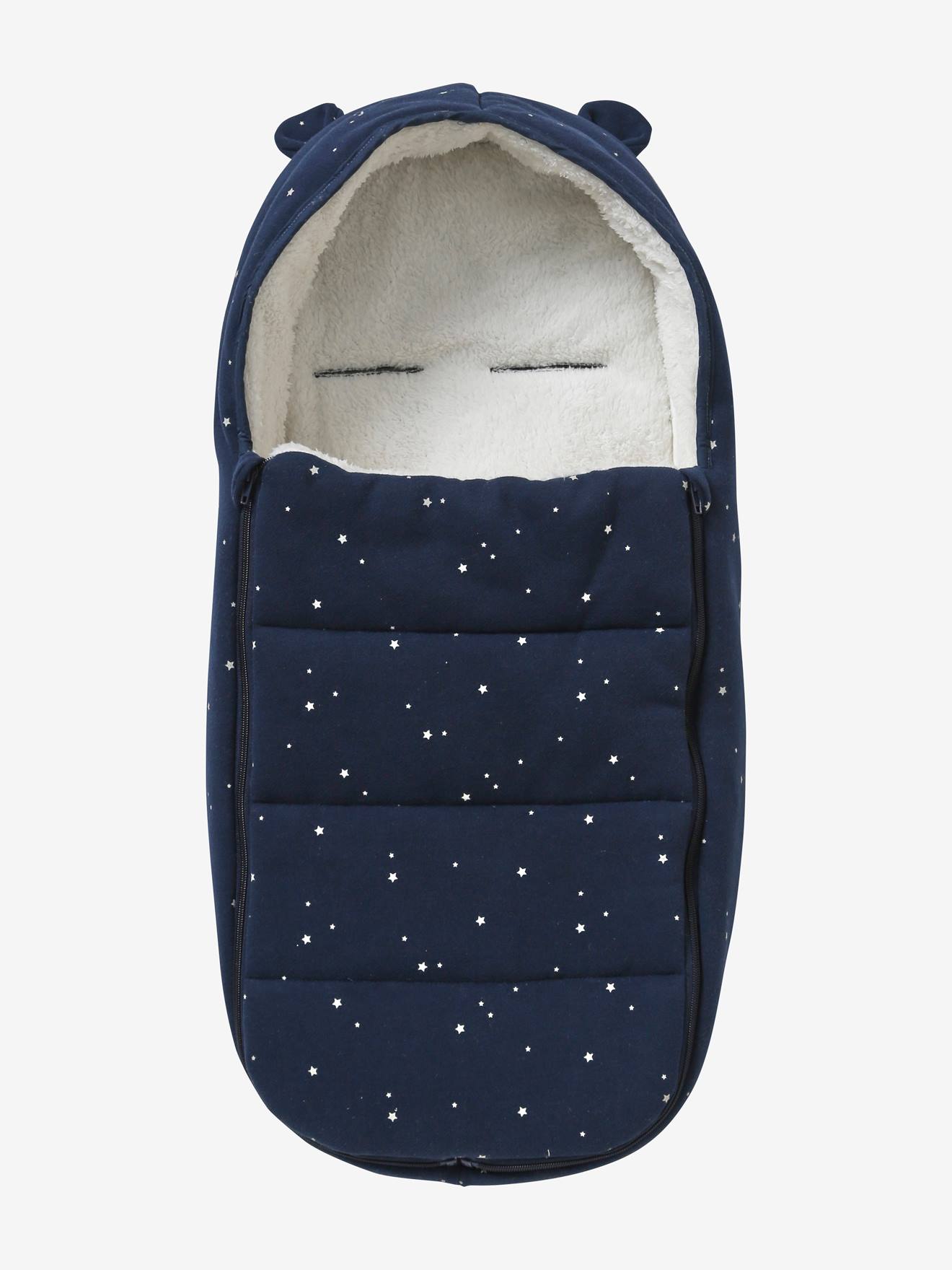 Baby Car Seat & Carrycot Footmuff in Fleece dark print