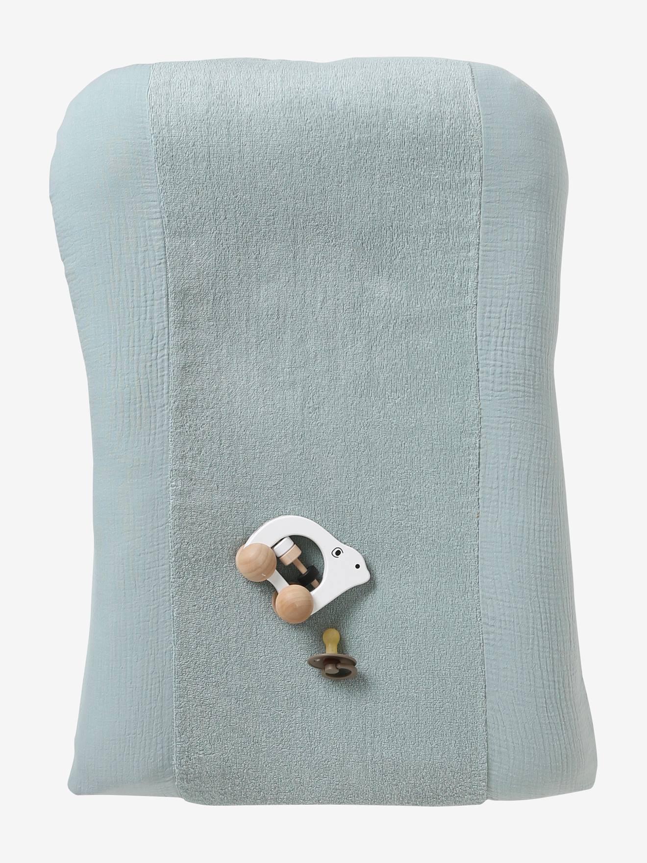 Dual Fabric Changing Mattress Cover in Cotton Gauze Towelling