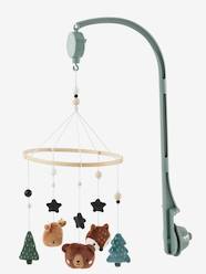 Nursery-Cot Mobiles-Musical Mobile, Green Forest