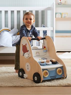 Push Walker with Brakes in FSC Wood multi