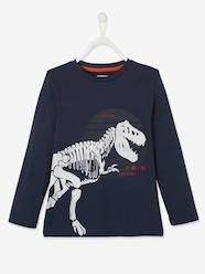 Boys-Tops-T-Shirts-T-Rex Dino Skeleton Top for Boys