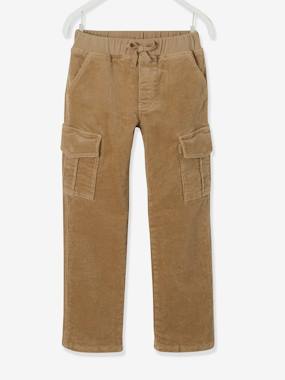 Cargo Style Corduroy Trousers Easy to Slip On