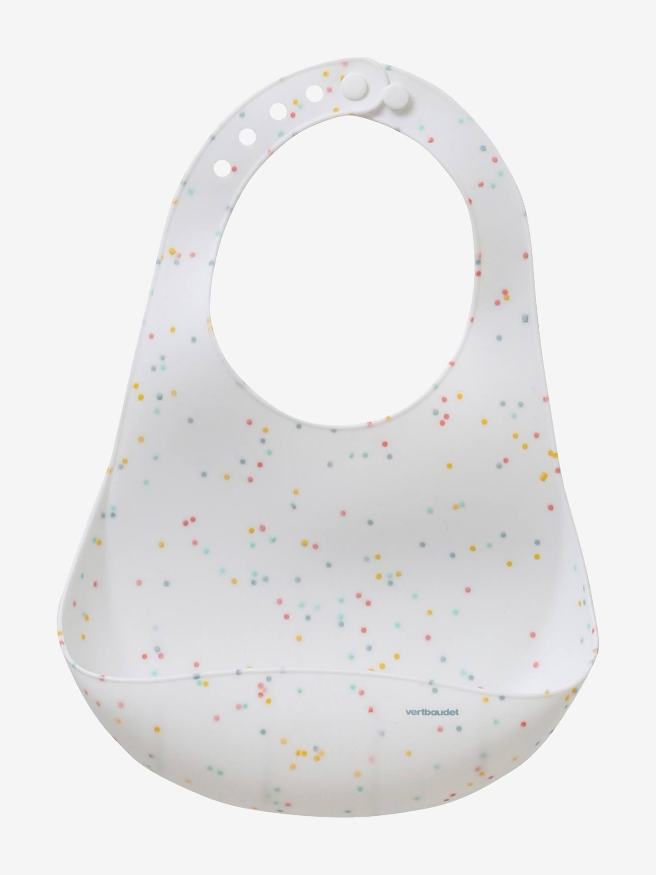 Bib with Spill Pocket in Silicone light all over printed