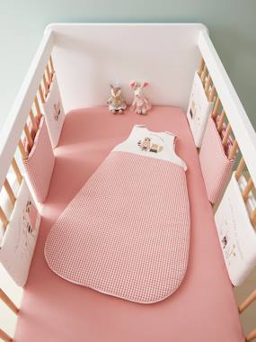 Cot Playpen Bumper Girly Vichy Oeko-Tex