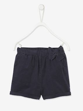 Velour Shorts For Babies Dark Blue