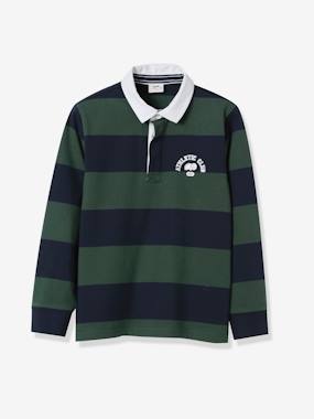 Boy s stripe rugby shirt dark striped