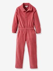 Girls-Dungarees & Playsuits-Girl's velour jumpsuit