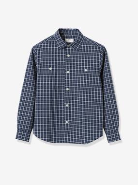 Boy s cotton flannel shirt stonewashed denim